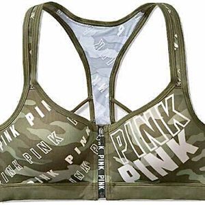 PINK ULTIMATE PUSH-UP CAMO SPORTS BRA